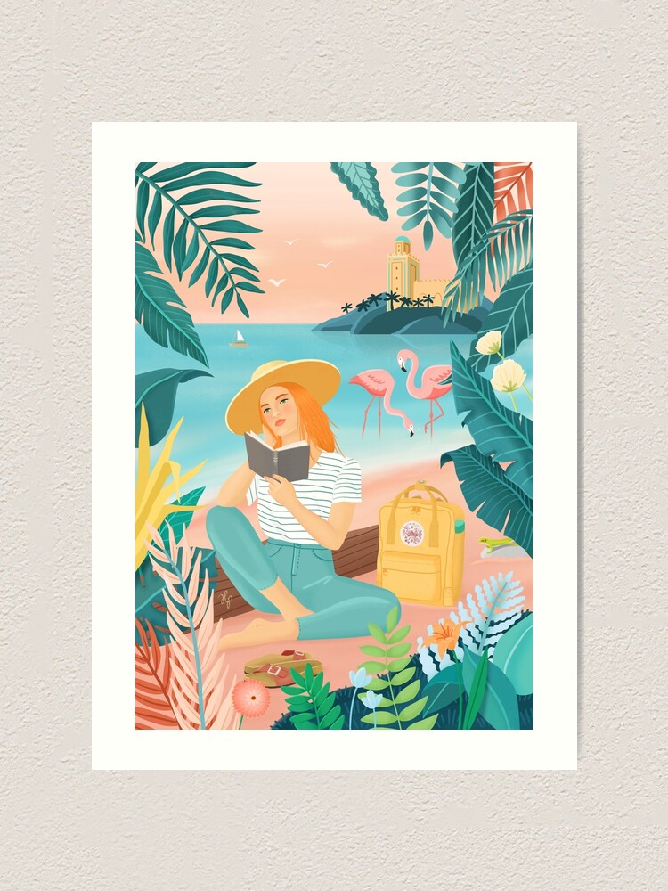 Alternate view of Flamingos Art Print