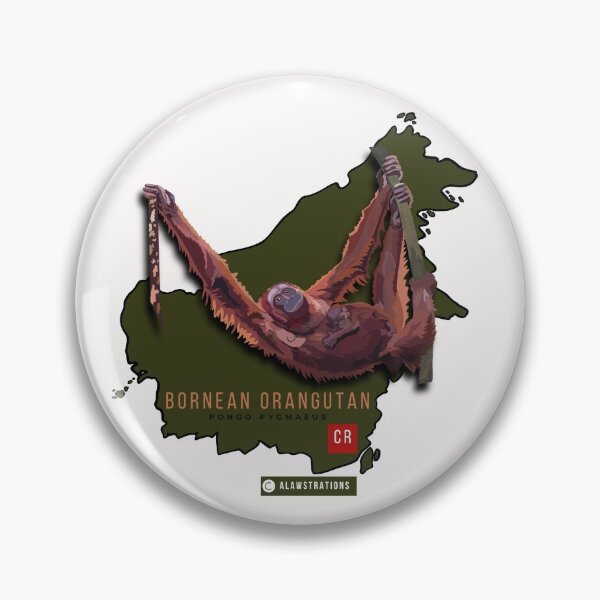 Item preview, Bornean Orangutan (Pongo pygmaeus) designed and sold by Alawstrations.