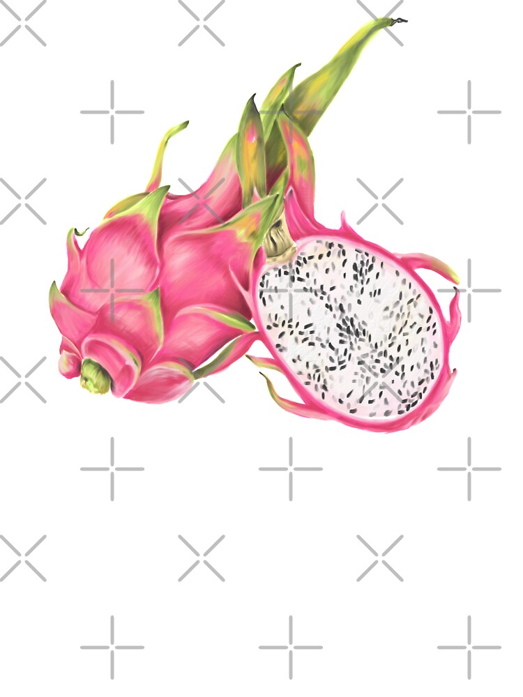 Print Dragon Fruit Pitahaya Pitaya Exotic Bright Fruit Summer Illustration Baby One Piece By Sasha Matbon Redbubble