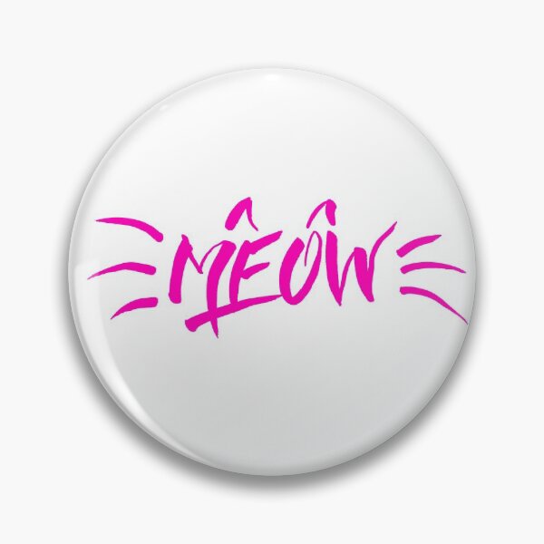 Item preview, Meow cat pink and black type text handwritten design designed and sold by Laura Ioana V.