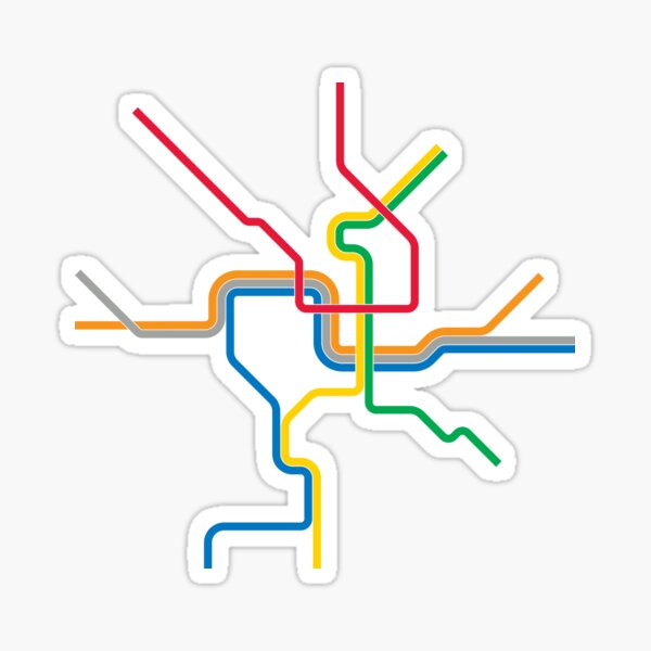 Washington Subway Map Sticker