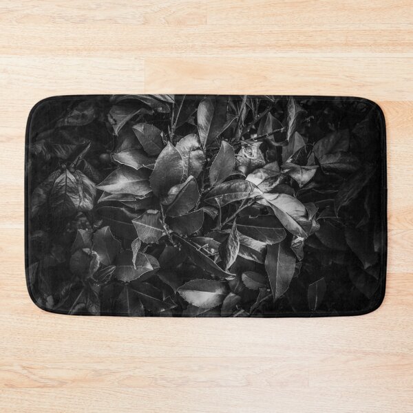 Item preview, closeup leaves texture background in black and white designed and sold by Mrvell.