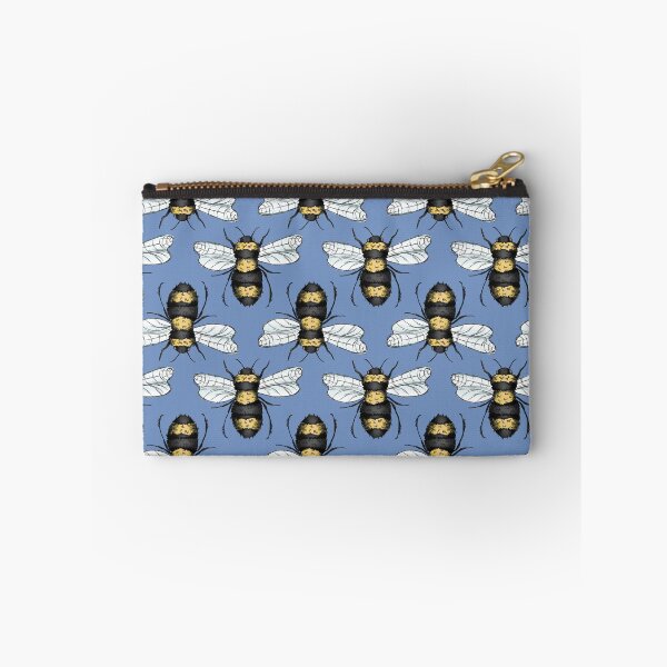 Item preview, Bumblebees on Blue - Summer Pattern designed and sold by TimorousEclectc.