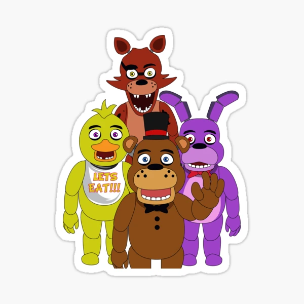 FNAF 2 Withered Animatronic Sticker Pack Sticker for Sale by RodaAnimation