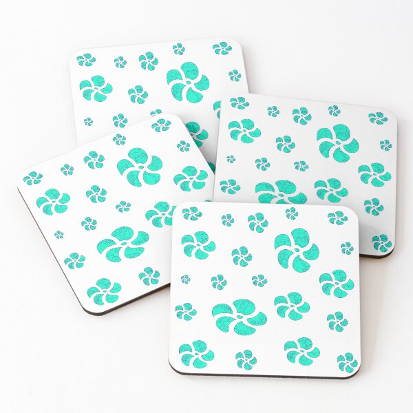 Item preview, Flowers turquoise designed and sold by Moonyflower.