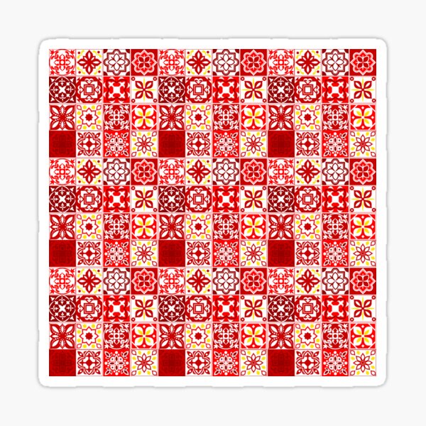 Vista previa del artículo con la obra «Azulejo Portugués Rojo», diseñado y vendido por mattpanta.
