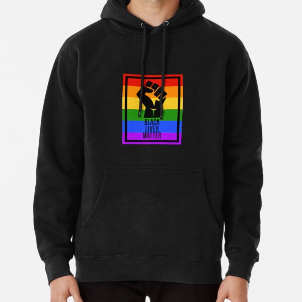 BLM fist - rainbow2 Pullover Hoodie