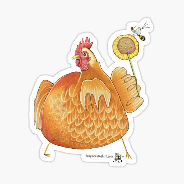 Sunflower Hen Sticker