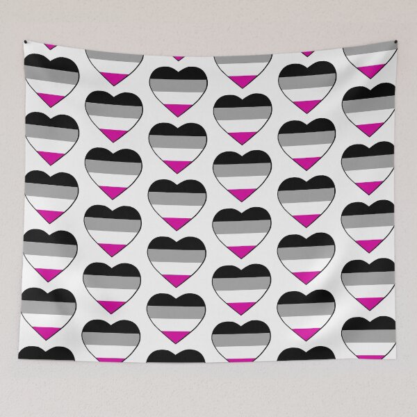 Artikelvorschau, Pride Flag Herz Asexual entworfen und verkauft von Vanum-Chan.