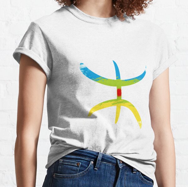 bande verte et jaune T-shirt classique