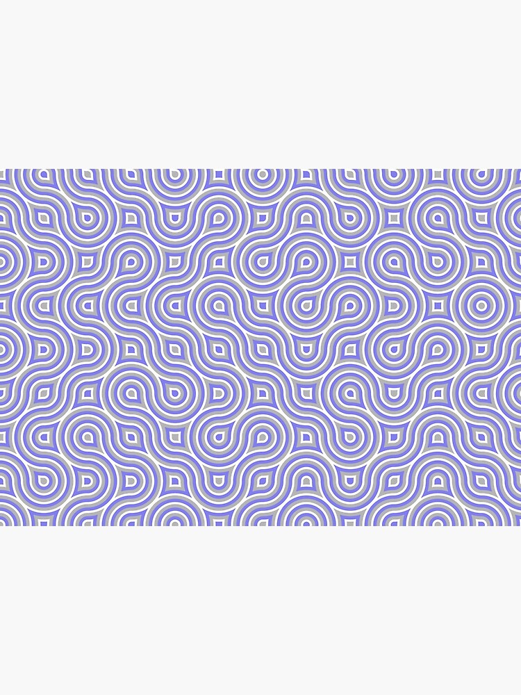 Light Blue Grey White Wavy Geometric Pattern by RootSquare