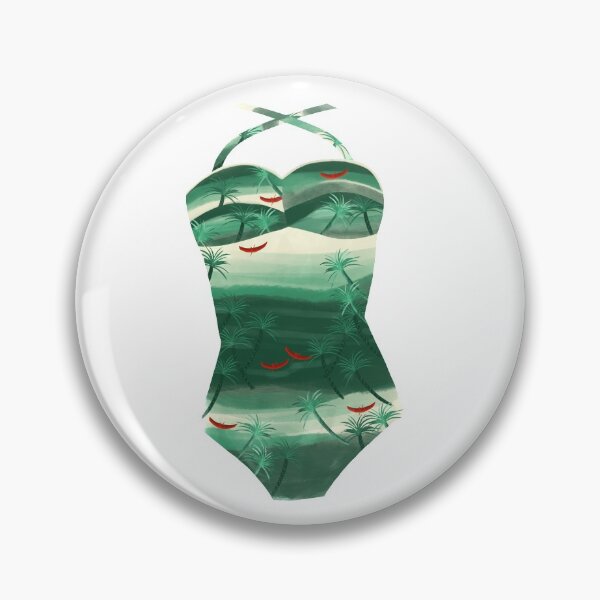 Item preview, Vintage Green Palms Bathing Suit designed and sold by jenbucheli.