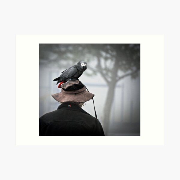 I always wear a bird on my head Art Print