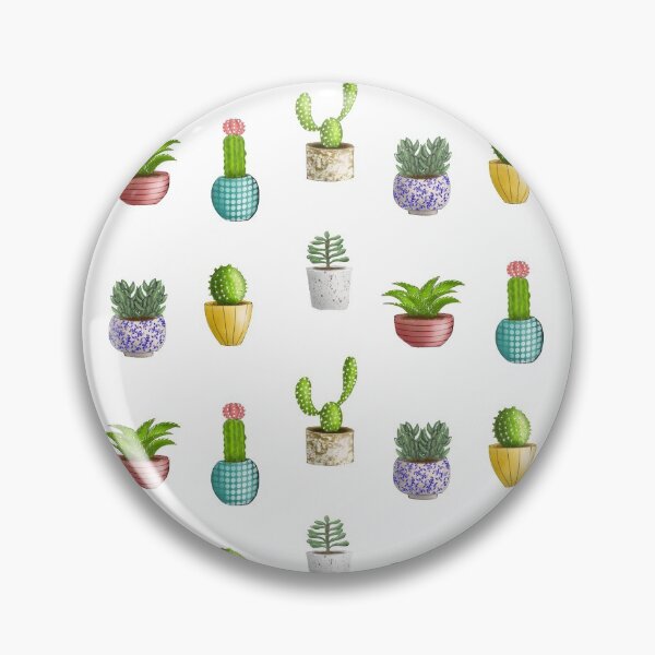 Item preview, Cute Succulent plant Pattern- white background  designed and sold by DesignTreasure.