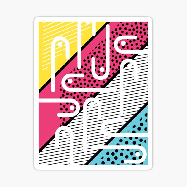 Item preview, Abstract colorful 80s memphis style pattern designed and sold by UDDesign.