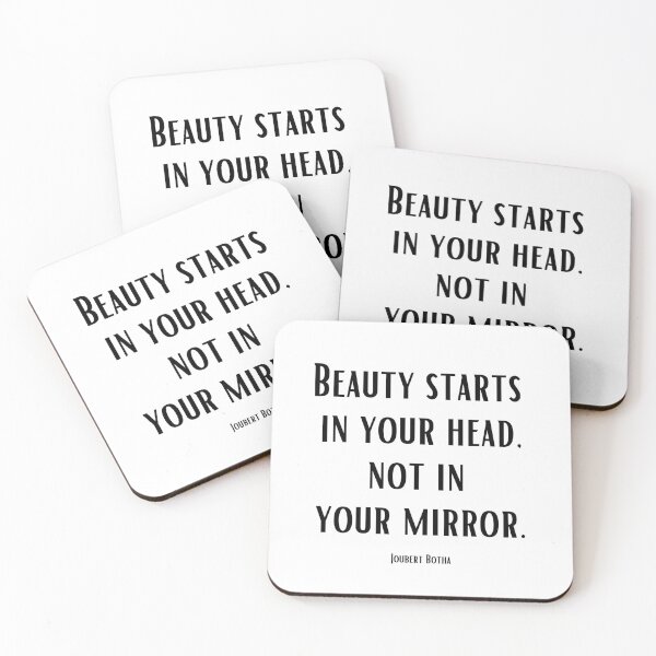 Item preview, Beauty starts in your head, not in your mirror. - Joubert Botha  designed and sold by EnlightParis.
