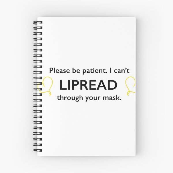 Item preview, DEAF Lipread Mask Coronavirus Sign Language Yellow Hearts designed and sold by Rocket Fox.