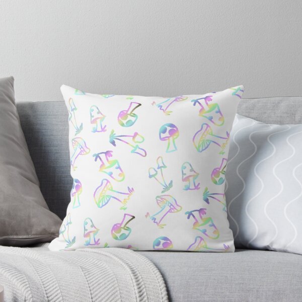 Item preview, Pastel Rainbow Mushrooms on White designed and sold by ShastinaRAS.