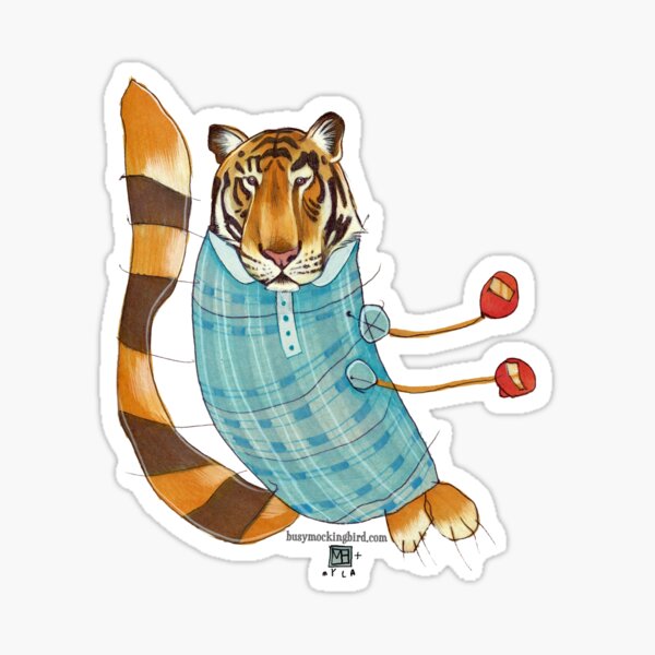 Tiger in Stripes Sticker