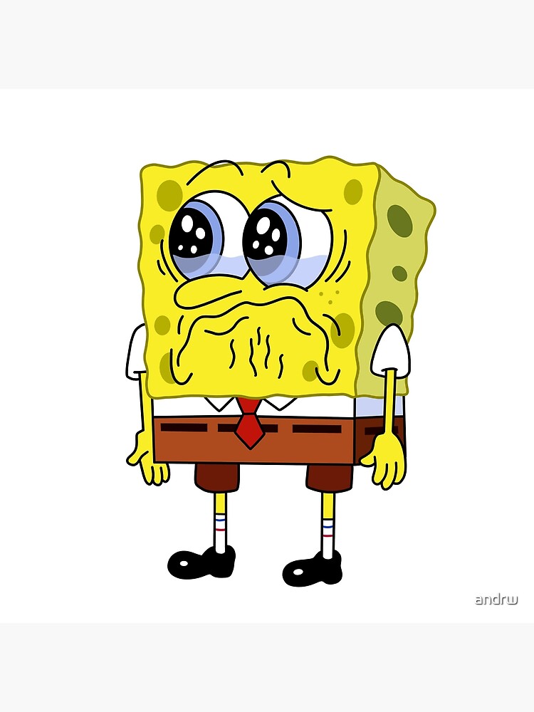 sad spongebob fish | Greeting Card