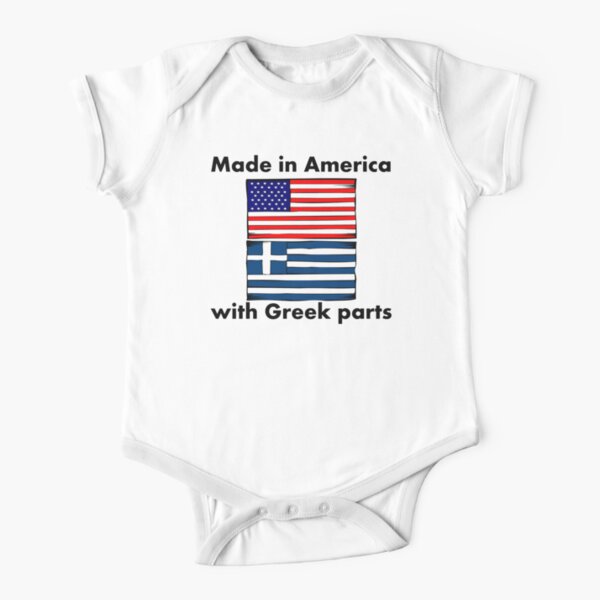 Made In America With Greek Parts Baby Bodysuit One Piece