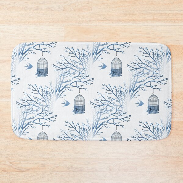 Item preview, Birdcage and Swallows in Blue Branches designed and sold by 13Moons.