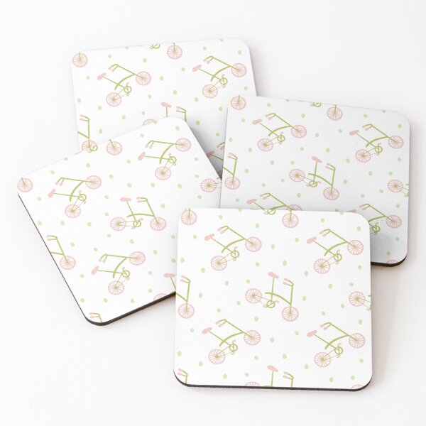 Item preview, Green and pink bicycles designed and sold by maryannacher.