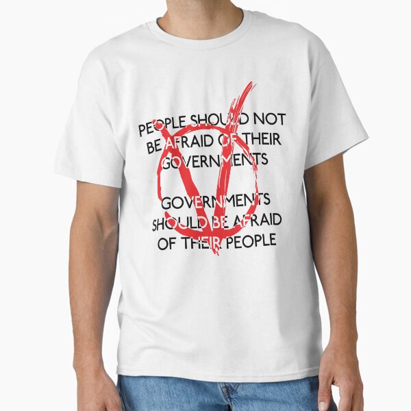 Artikel-Vorschau von V wie Vendetta: Vorsicht bei der Regierung, designt und verkauft von Technohippy Tees.
