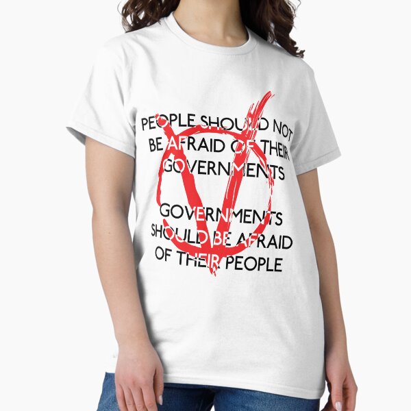 Artikel-Vorschau von V wie Vendetta: Vorsicht bei der Regierung, designt und verkauft von Technohippy Tees.