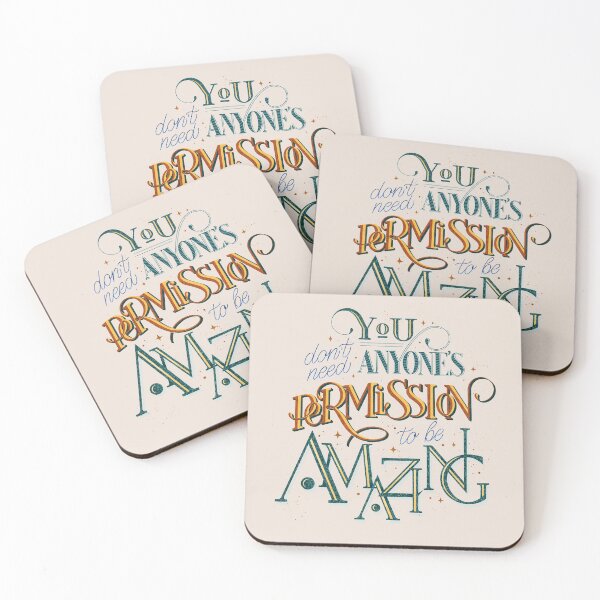 Item preview, You don't need anyone permission to be amazing. designed and sold by BananiLettering.