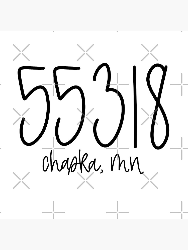 55318 | Chaska MN Zip Code&quot; Poster for Sale by ekwdesigns | Redbubble