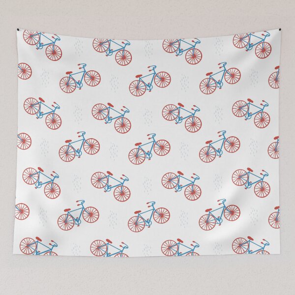 Item preview, Blue and red bicycles designed and sold by maryannacher.