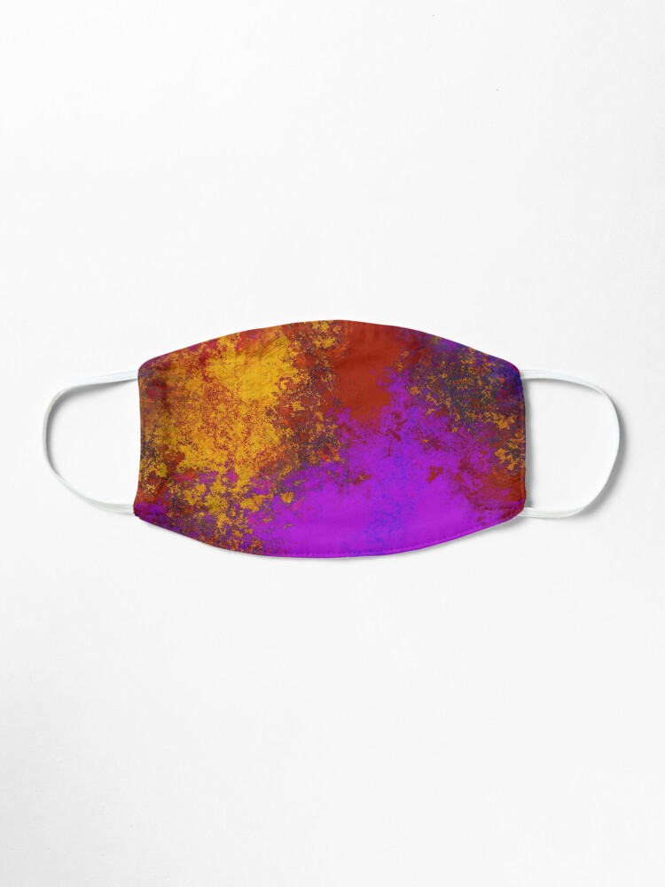 Alternate view of Paint Splatters Gold Pink Purple Texture Pattern Mask