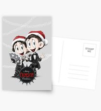 Happy Crimson Christmas Postcards