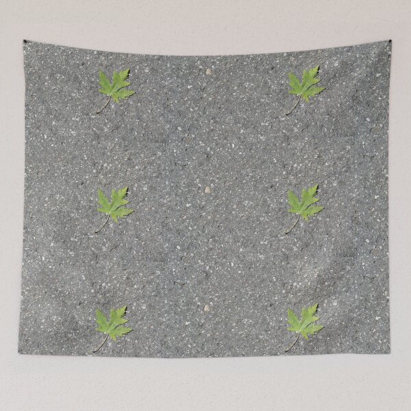 Item preview, Minimalistic Contrast - Green Leaf on Concrete designed and sold by dudethecreator.