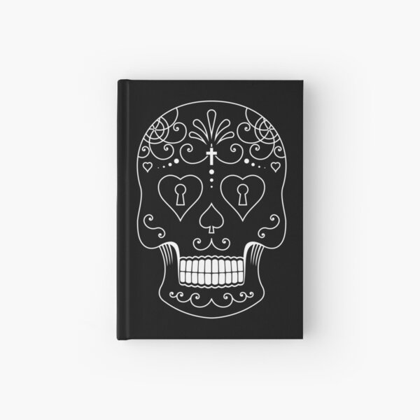 Mexican Calavera Skull White - Day of the Dead Hardcover Journal