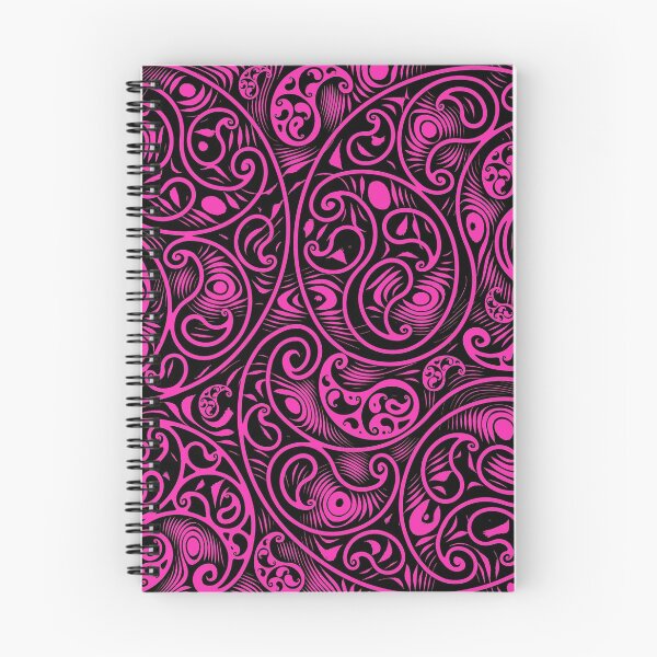 Item preview, Pink and Black Paisley Boteh Swirl Pattern designed and sold by RootSquare.