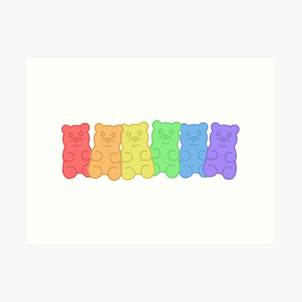 Gummy Bears Colorful Candy Mini Art Print