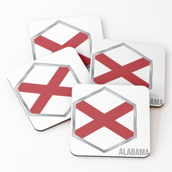 Item preview, Alabama Metal Flag with Text designed and sold by mattpanta.