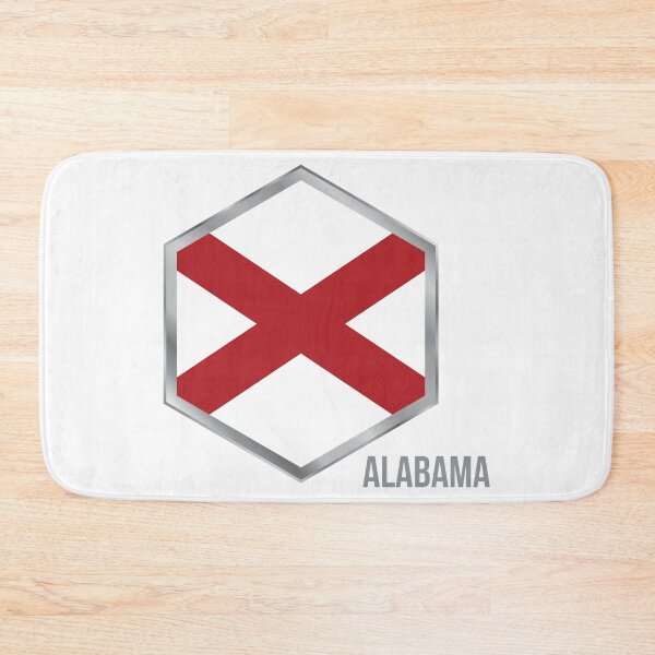 Item preview, Alabama Metal Flag with Text designed and sold by mattpanta.