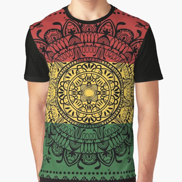 Rasta Mandala Graphic T-Shirt