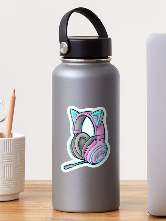 Shiny Cat Ears Vacuum Insulated Water Bottle - The Cultured Cat