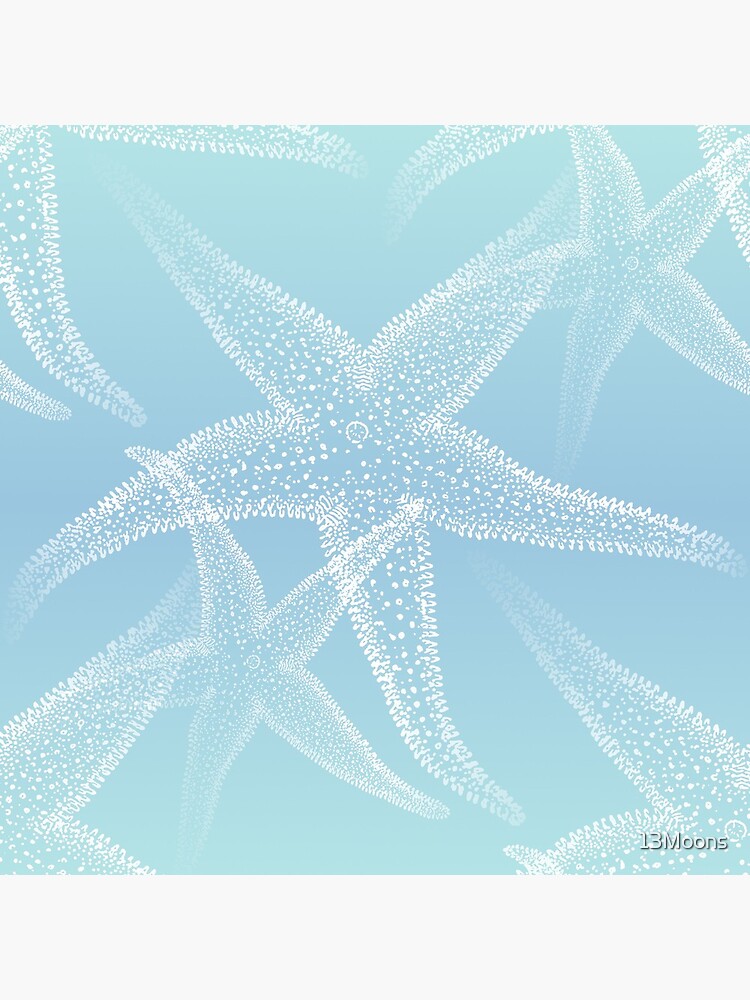 Thumbnail 4 von 4, Kissen, Starfish Aqua Blue Beach designt und verkauft von 13Moons.