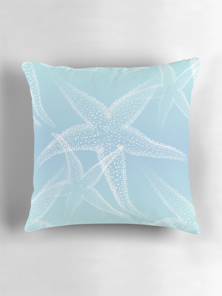 Thumbnail 3 von 4, Kissen, Starfish Aqua Blue Beach designt und verkauft von 13Moons.