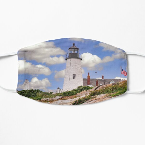 Pemaquid Point Lighthouse in Maine Flat Mask
