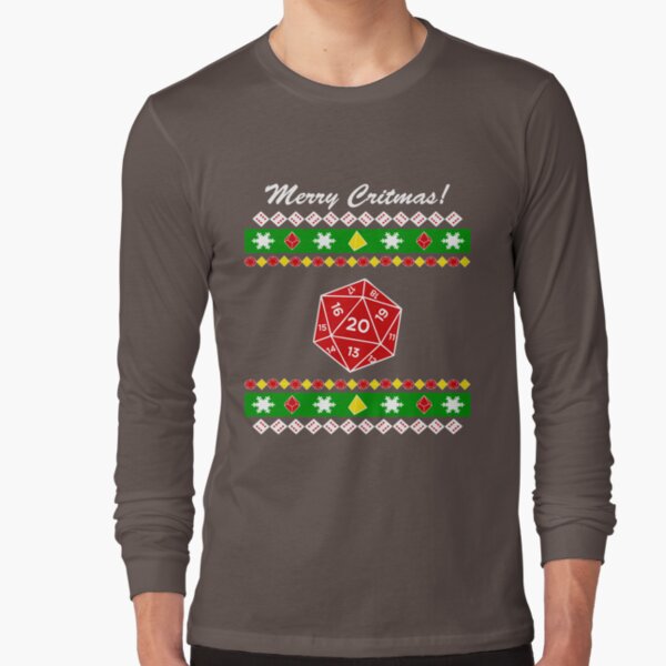Merry Critmas! Ugly Christmas Sweater Long Sleeve T-Shirt