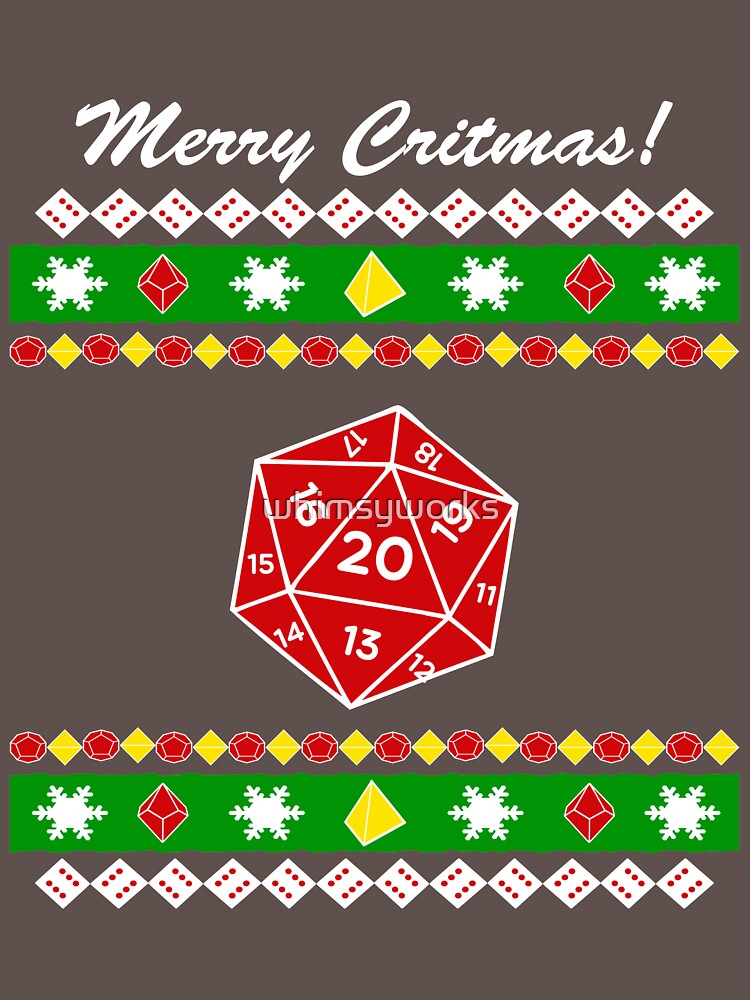 Merry Critmas! Ugly Christmas Sweater by whimsyworks