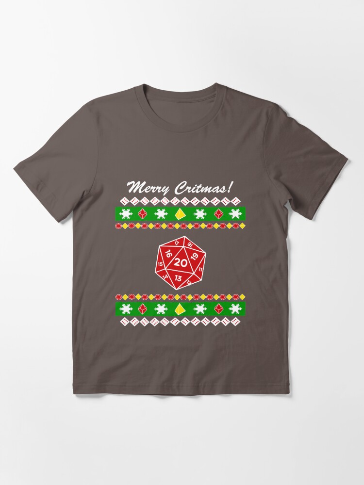 Alternate view of Merry Critmas! Ugly Christmas Sweater Essential T-Shirt