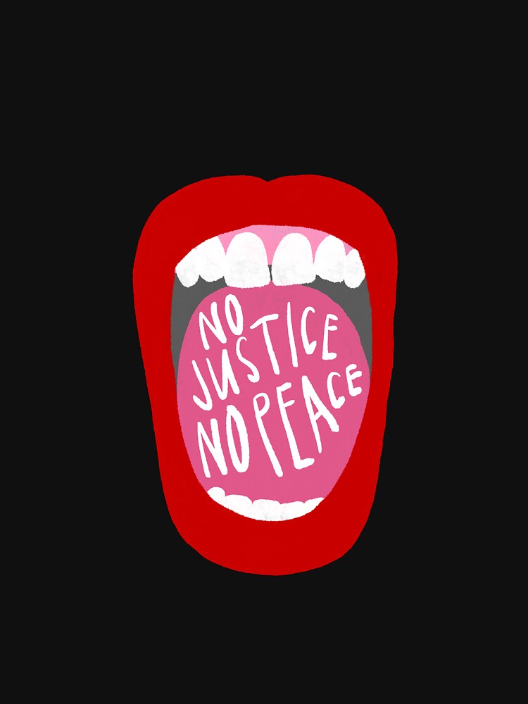 Imagen 7 de 7, Camiseta clásica con la obra Grita sin justicia no hay paz, diseñada y vendida por anna-ambrister.