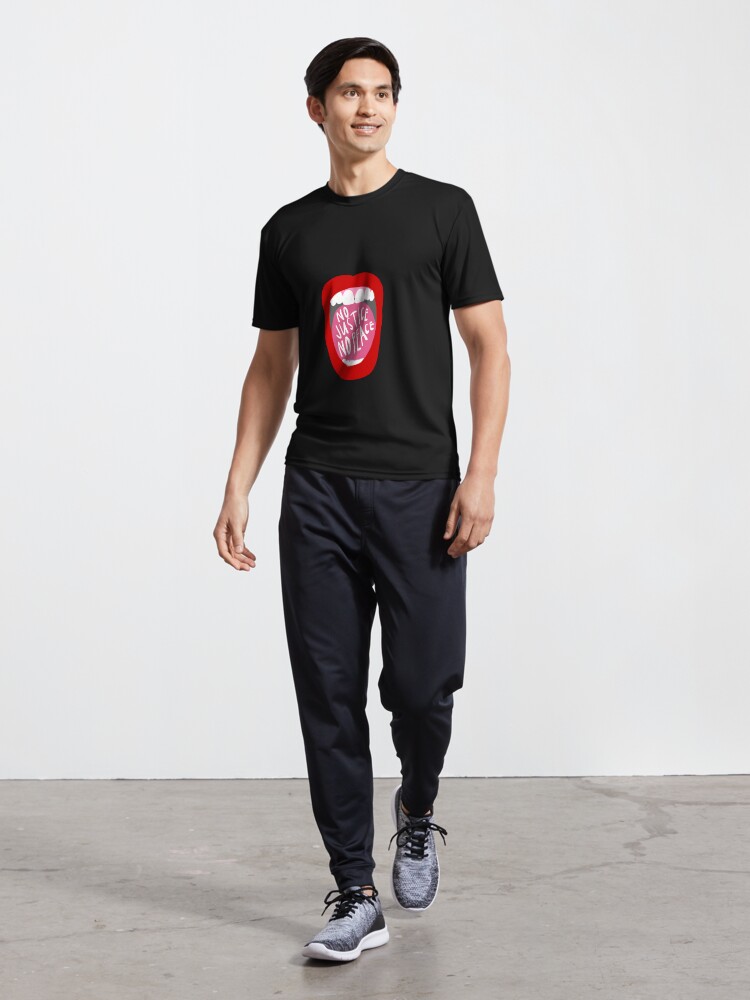 Imagen 5 de 7, Camiseta deportiva con la obra Grita sin justicia no hay paz, diseñada y vendida por anna-ambrister.